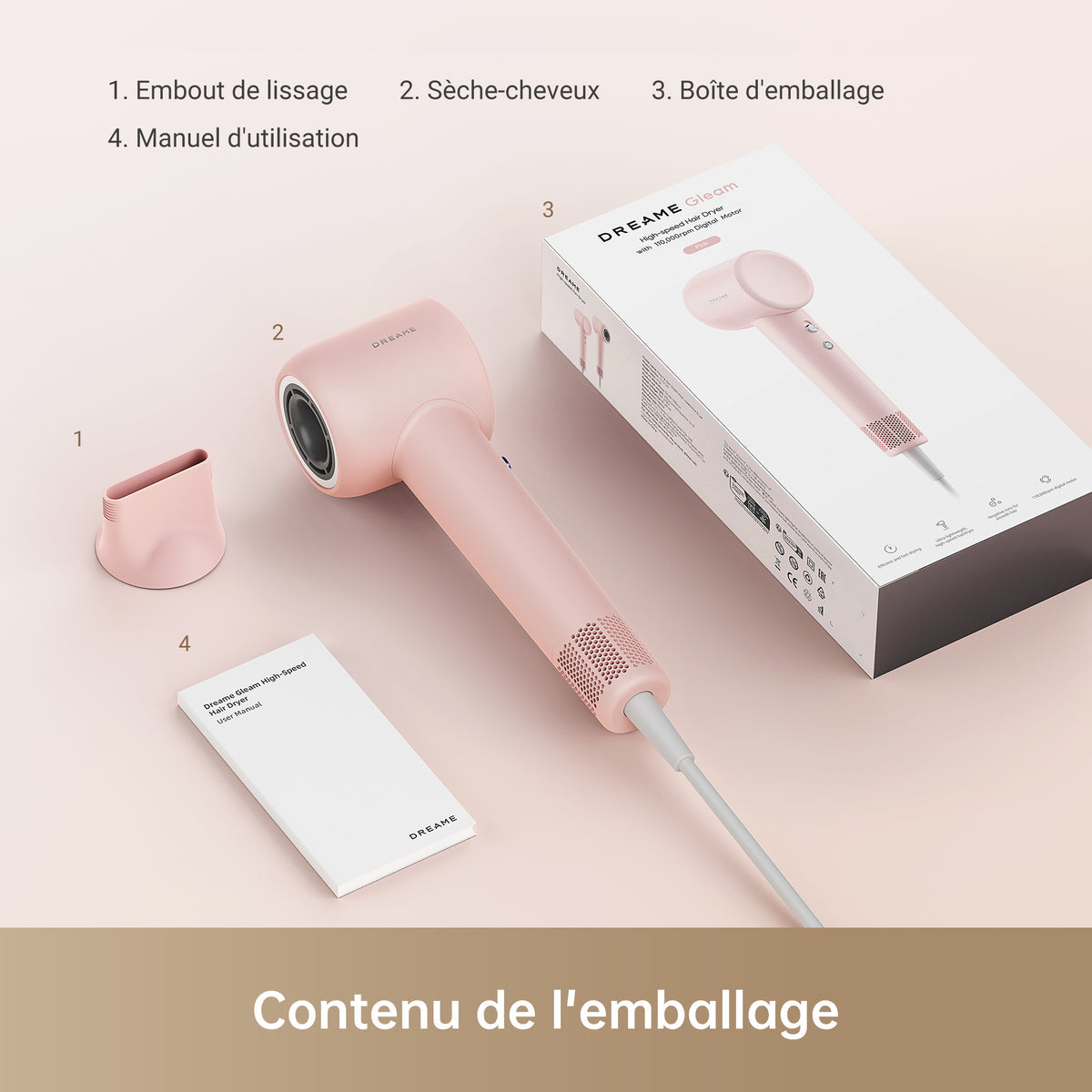 Sans fil aspirateur laveur | Seche cheveux grande vitesse dreame hair gleam chez Dreame
