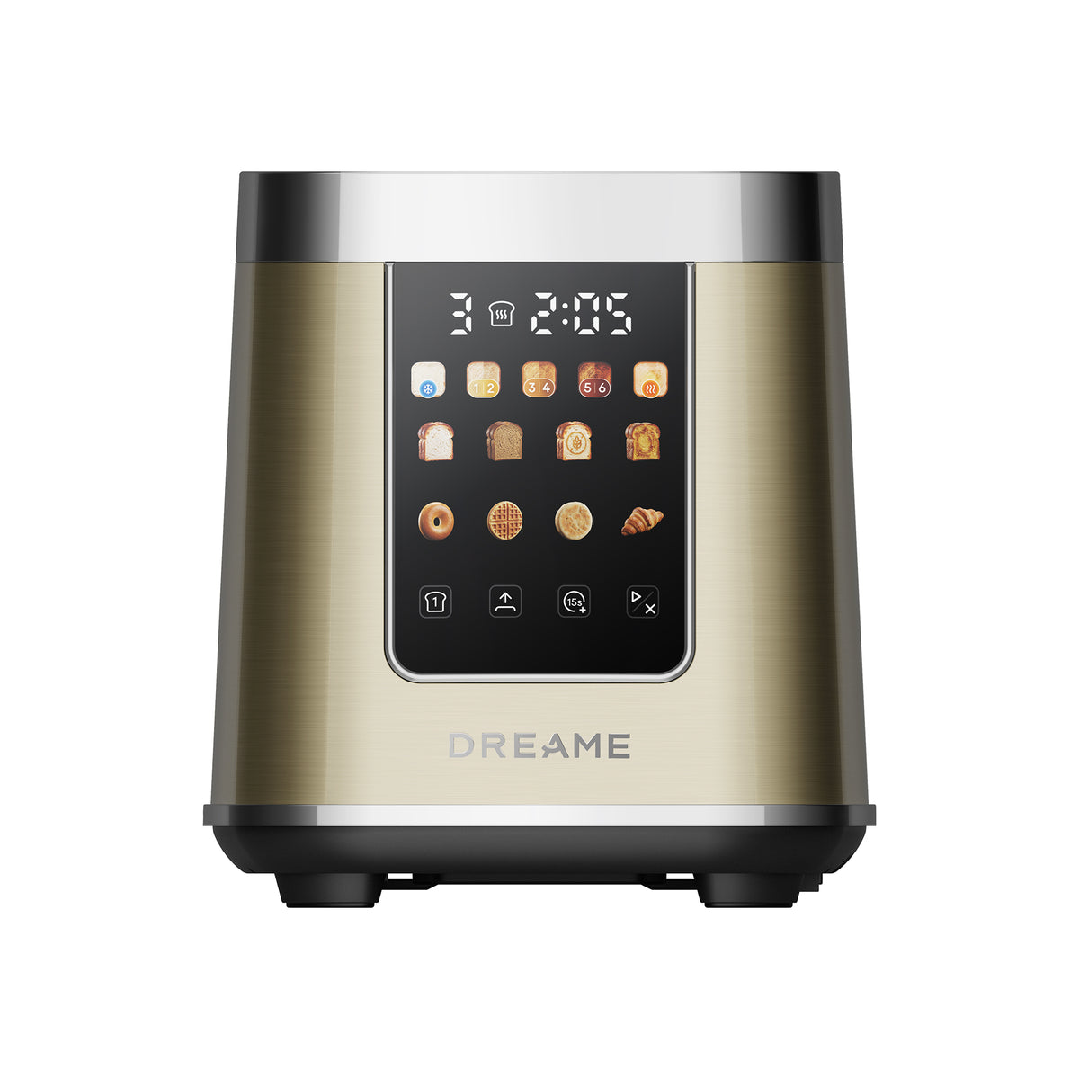 Dreame ToastControl Grille-pain Doré | Un Toucher, Votre Grillage Parfait | Dreame France