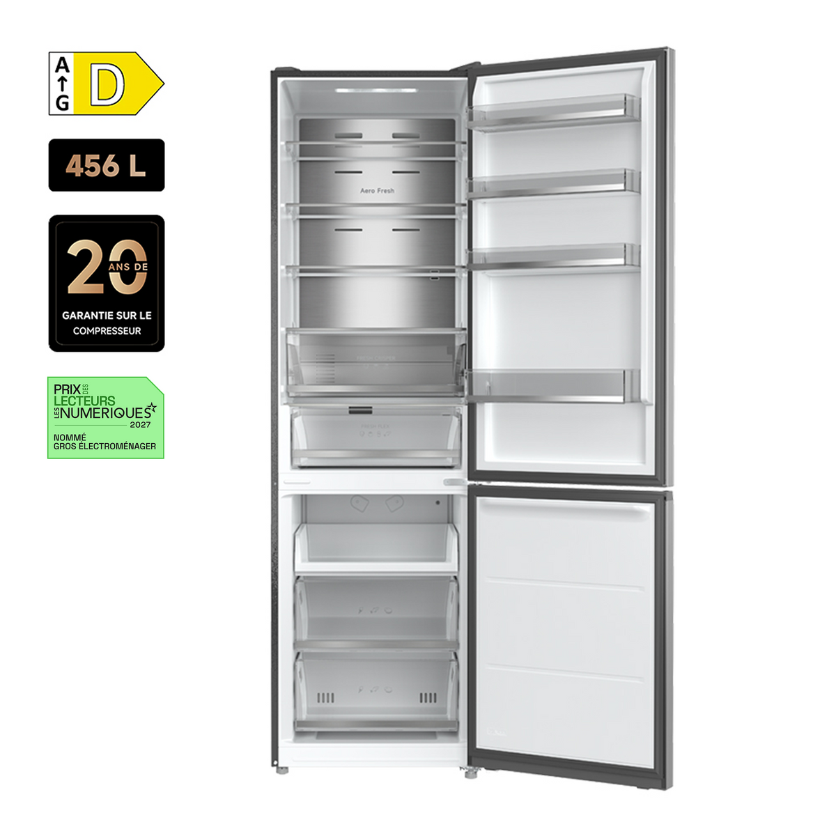 Réfrigérateur Mega Pro 456 L-Classe D | Dreame Français