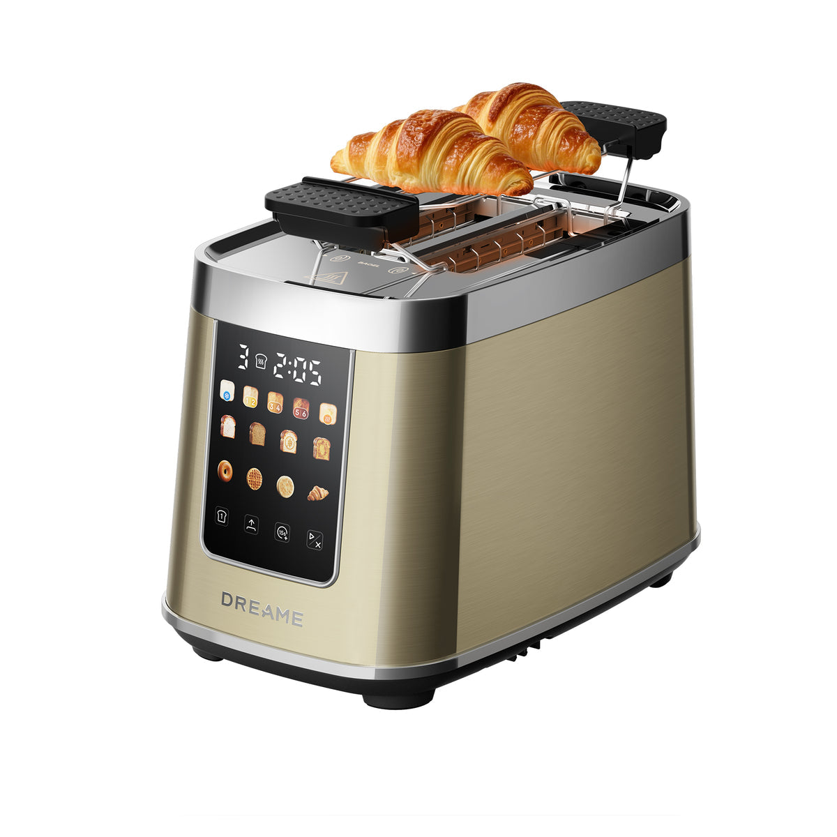 Dreame ToastControl Grille-pain Doré | Un Toucher, Votre Grillage Parfait | Dreame France