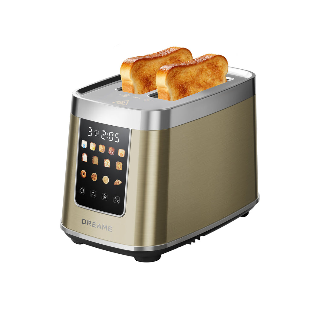 Dreame ToastControl Grille-pain Doré | Un Toucher, Votre Grillage Parfait | Dreame France